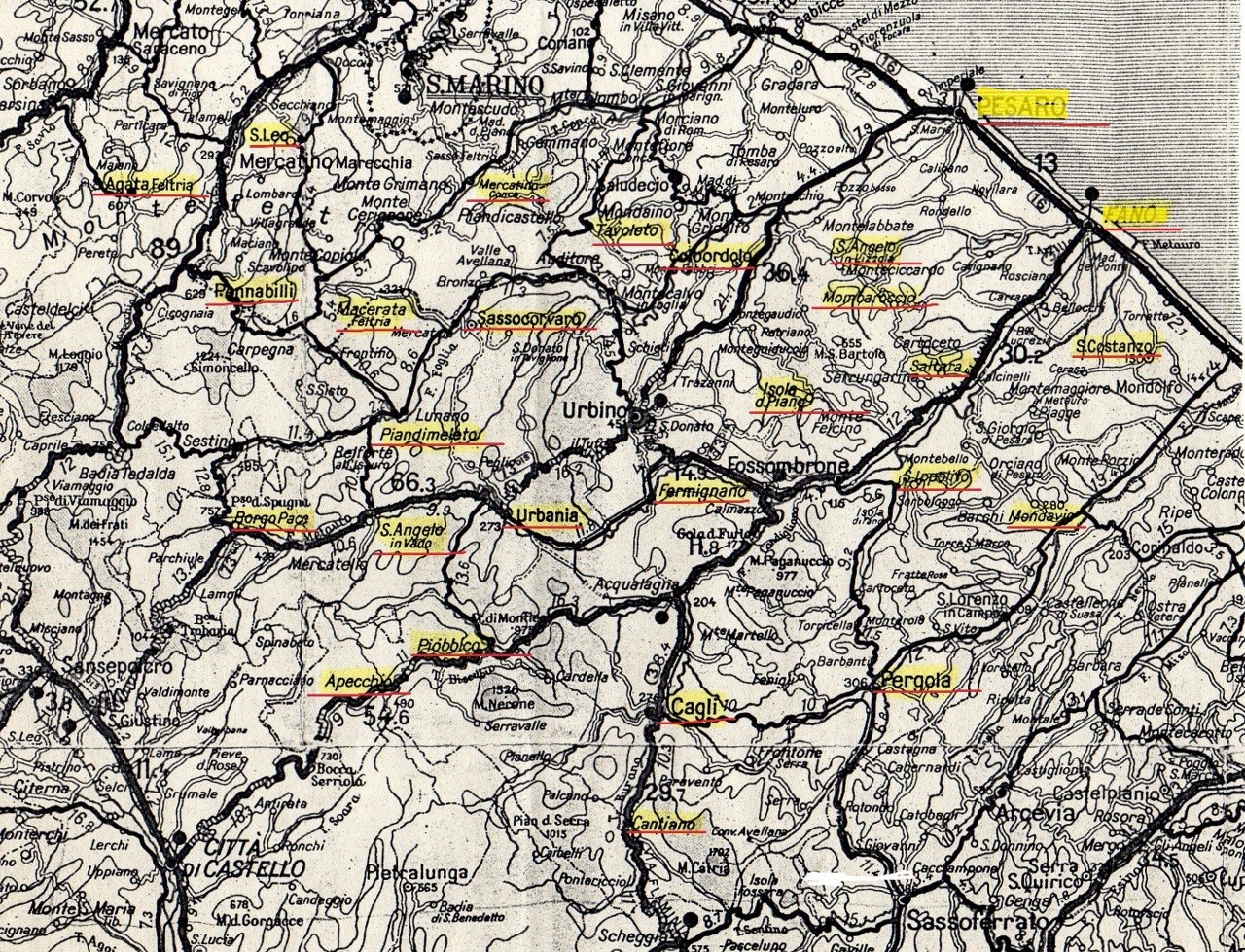 Internamenti in provincia di Pesaro